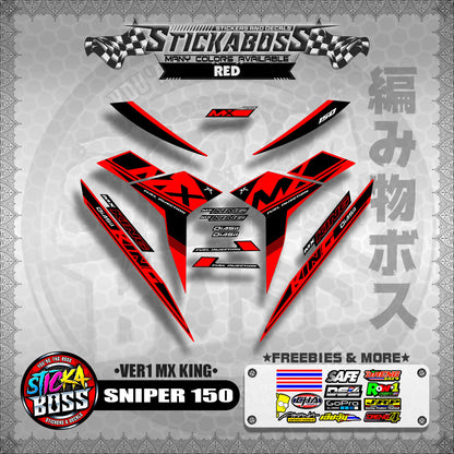 SNIPER 150 DECALS ( VER1 MX KING )【WITH FREEBIES】MALAYSIAN CONCEPT/Y15ZR/EXCITER 150