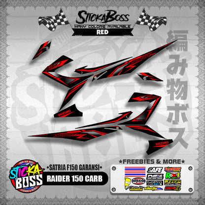 RAIDER 150 CARB DECALS ( SATRIA F150 GARANSI )【WITH FREEBIES】