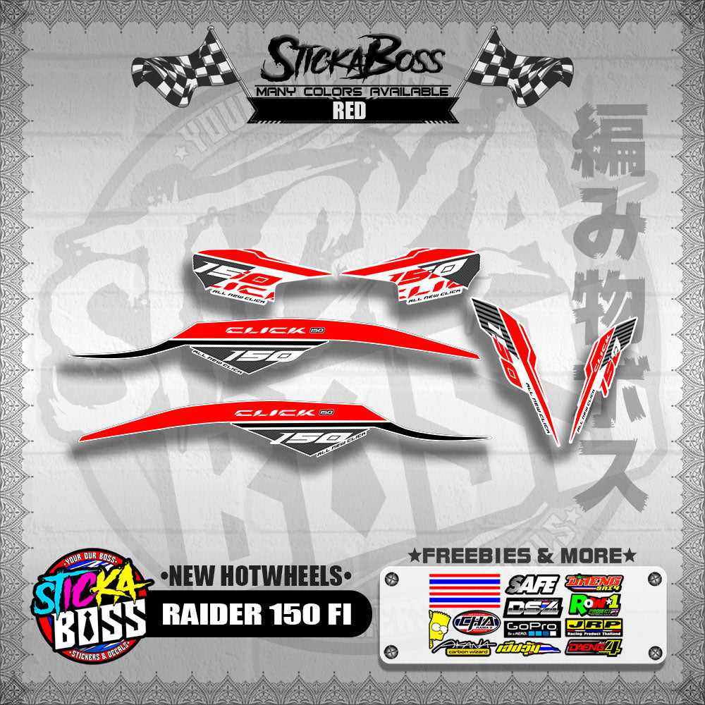 CLICK 150 V2 DECALS FOR WHITE ( NEW CUSTOM STRIPPING GAME CHANGER )【WITH FREEBIES】