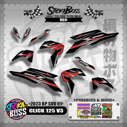 CLICK 125i / 150i V3 DECALS ( 2023 BP SUV 01 )【WITH FREEBIES】