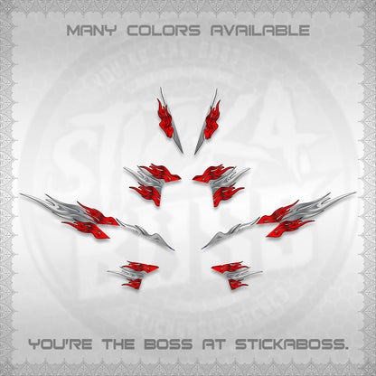 CLICK V2 STRIPING DECALS (2026 MODERN TRIBAL FIRE) STICKER KITS BY STICKABOSS