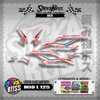 MIO I 125 MALAYSIAN DECALS ( STRIPING SOLARIZ SHARP MOTIF )【WITH FREEBIES】