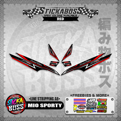 MIO SPORTY INDO STICKER DECALS (LINE STRIPPING A8)【WITH FREEBIES】