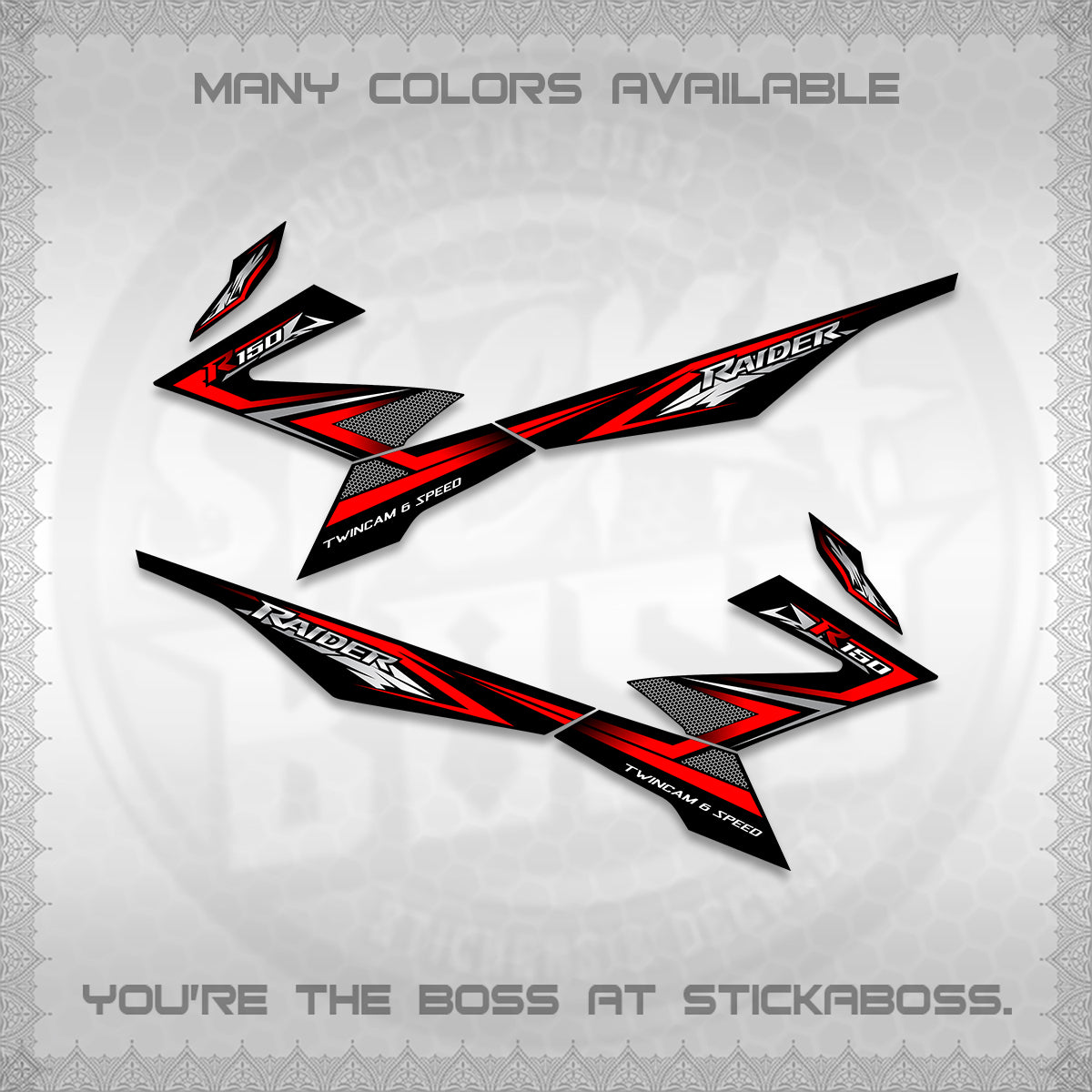 RAIDER 150 FI DECALS (TH CODE 1) STICKER DECALS BY STICKABOSS