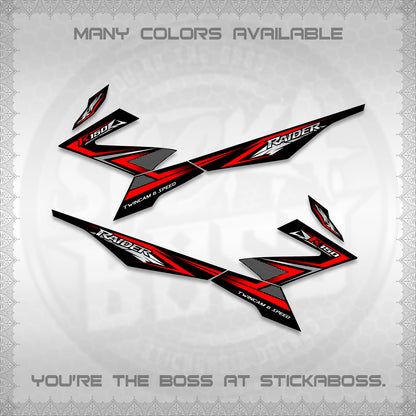 RAIDER 150 FI DECALS (TH CODE 1) STICKER DECALS BY STICKABOSS