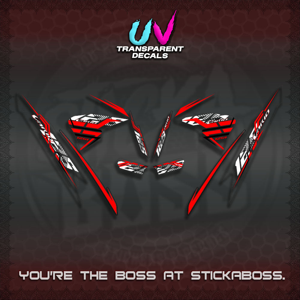 CLICK V2 VARIO UV TRANSPARENT DECALS (2026 SHARP LINES 01)STICKER DECALS By STICKABOSS