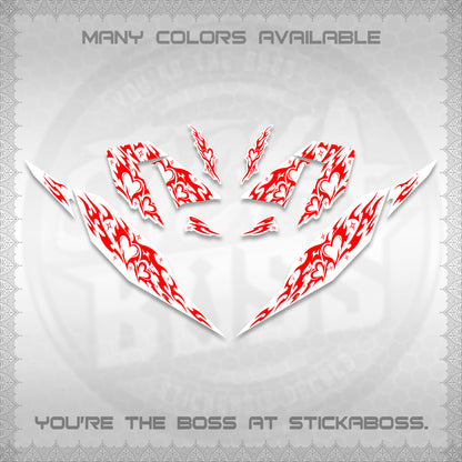 CLICK 125 V4 FOR WHITE DECALS (2026 TRIBAL HEART DESIGN) STICKER KITS BY STICKABOSS