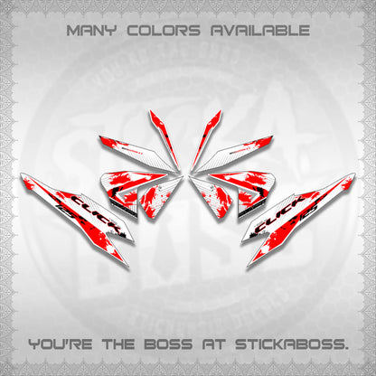 CLICK V2 MALAY FOR WHITE DECALS (HITAM STRIPING 03 MOTIF)STICKER DECALS By STICKABOSS