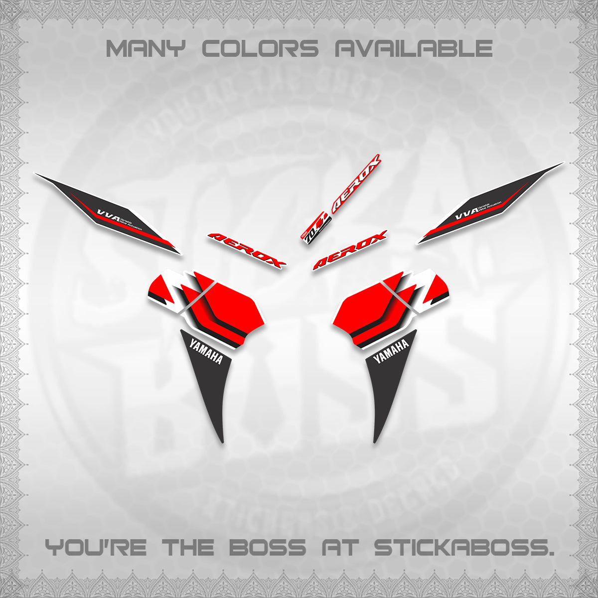 AEROX V2 DECALS (70th ANNIVERSARY DESIGN) STICKER DECALS By STICKABOSS (Copy) (Copy) (Copy) (Copy) (Copy)