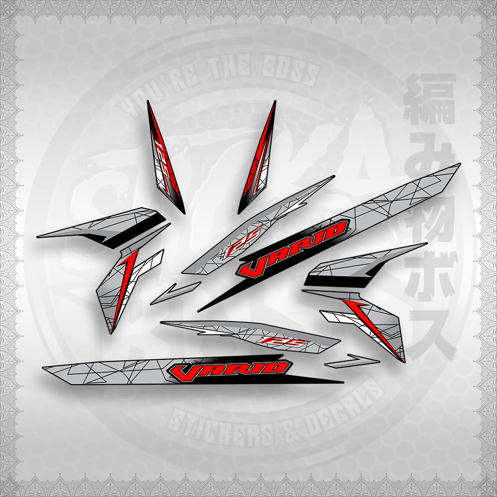 STICKER DECALS for CLICK 125 V3 ( CV3VASTTEDE ) By STICKABOSS (SOFIE LAMINATED WATERPROOF)