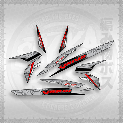 STICKER DECALS for CLICK 125 V3 ( CV3VASTTEDE ) By STICKABOSS (SOFIE LAMINATED WATERPROOF)