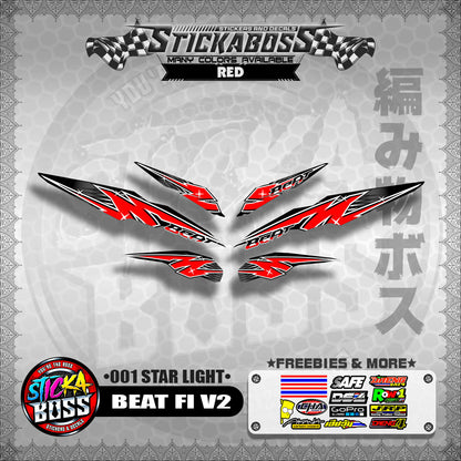BEAT FI V2 STICKER DECALS ( 001 STAR LIGHT )【WITH FREEBIES】