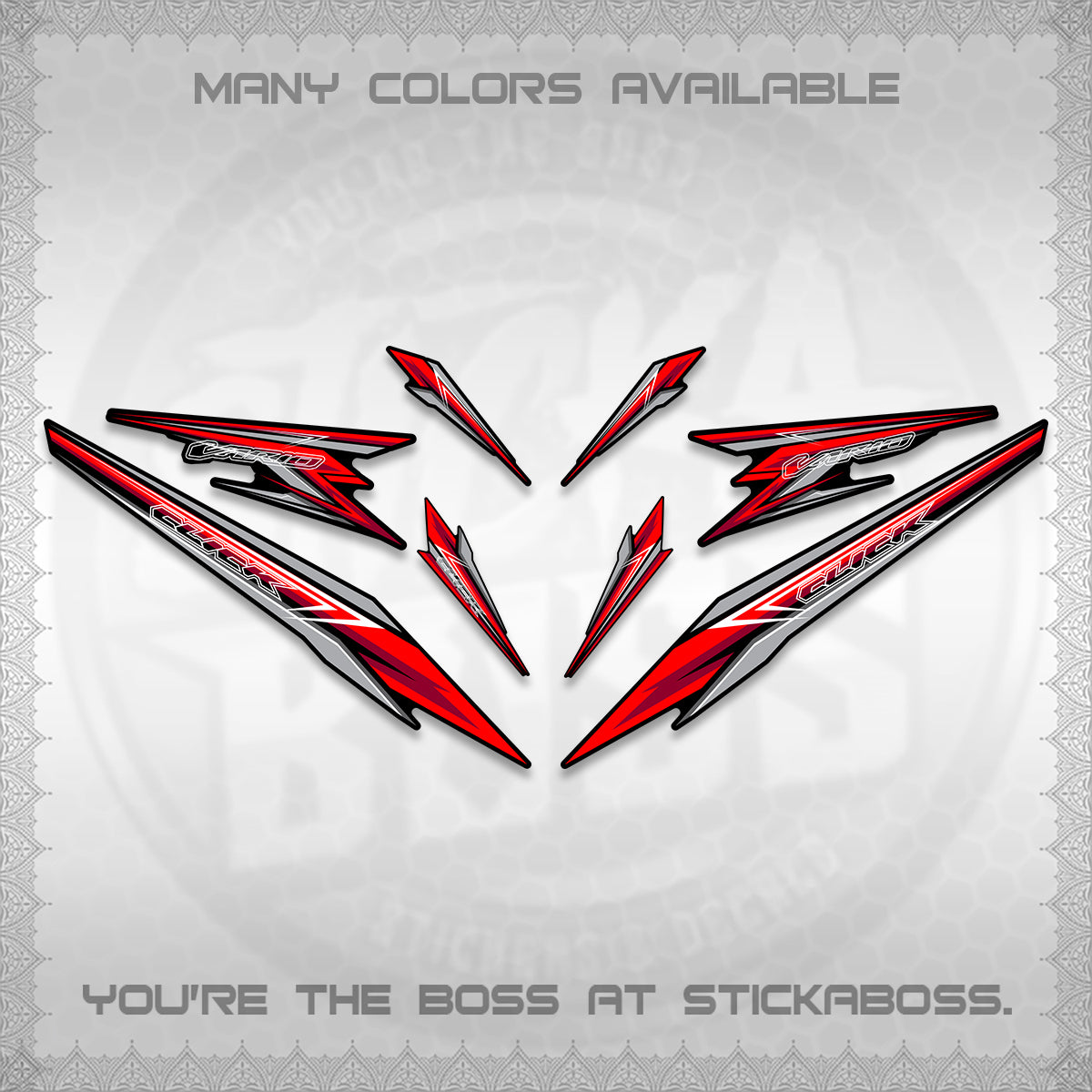 CLICK 160 VARIO DECAL(2026 SHARP 00-A1 DESIGN)STICKER DECALS By STICKABOSS