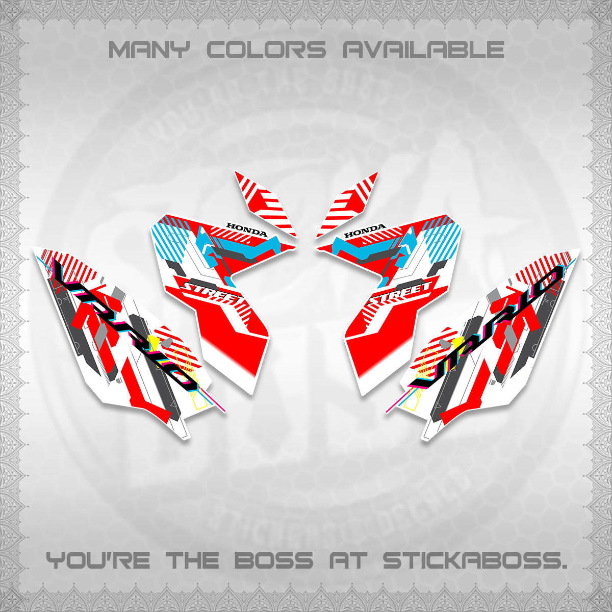 CLICK 125 V3 VARIO FOR WHITE DECALS (2026 STREET STYLE EDITION) STICKER DECALS By STICKABOSS