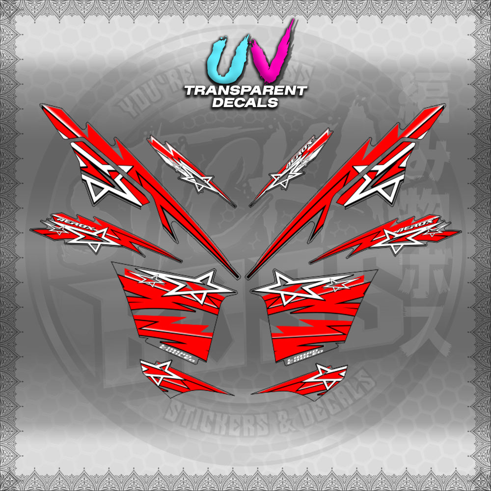 【PREMIUM UV PRINT】TRANSPARENT AEROX V3 ALPHA TURBO INDO (AV3STST01)【WITH FREEBIES】