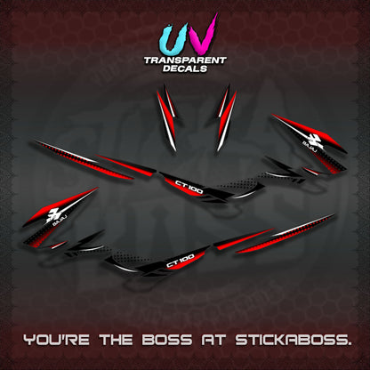 BAJAJ CT100 UV TRANSPARENT DECALS (PANTRA 2026 DESIGN)STICKER DECALS By STICKABOSS