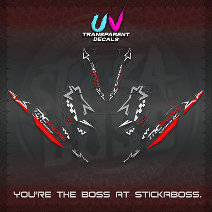 CLICK V4 UV TRANSPARENT DECALS (2026 TRC RACING DESIGN)STICKER KITS By STICKABOSS