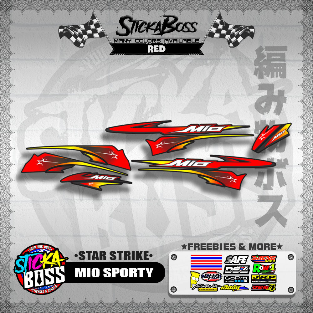 MIO SPORTY DECALS ( STAR STRIKE )【WITH FREEBIES】
