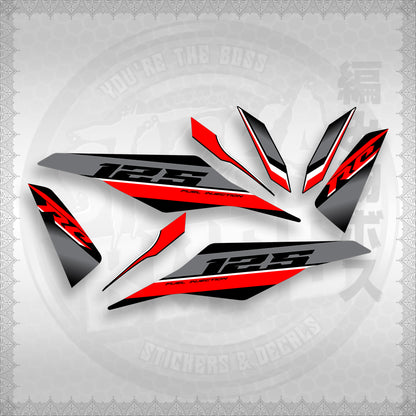 STICKER DECALS for MIO I 125 (MIIM3DARCED) By STICKABOSS (SOFIE LAMINATED WATERPROOF)