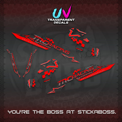 CLICK V3 UV TRANSPARENT DECALS (2026 TRC RACING DESIGN)STICKER DECALS By STICKABOSS