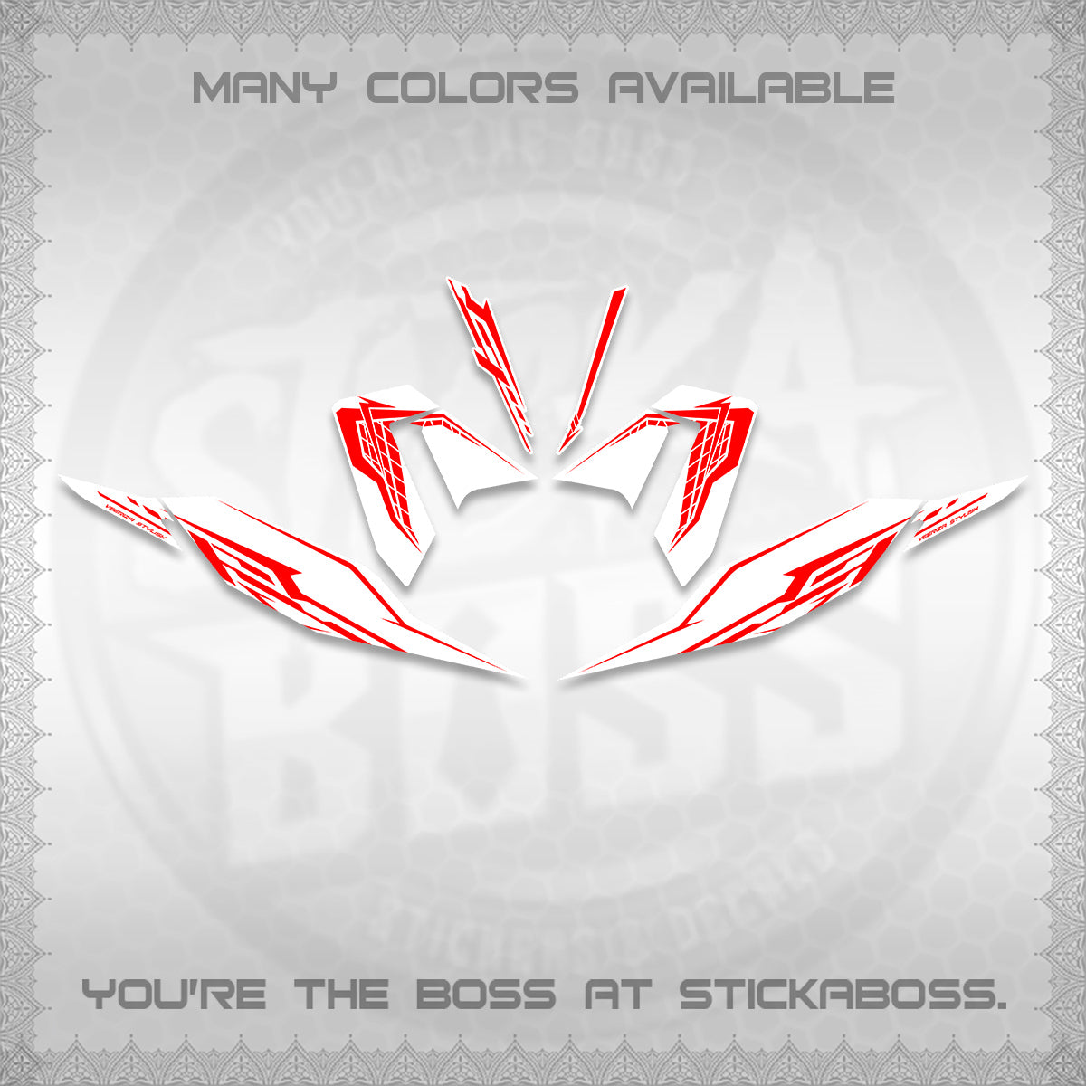 CLICK 125 V4 FOR WHITE DECALS (2026 VEERIZA STYLISH DESIGN) STICKER DECALS By STICKABOSS