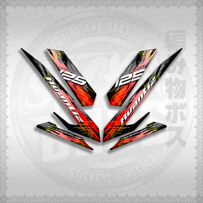 MIO SOUL I 125 GT EGO AVANTIZ STROKE DESIGN STICKER DECALS By STICKABOSS SOFIE LAMINATED WATERPROOF