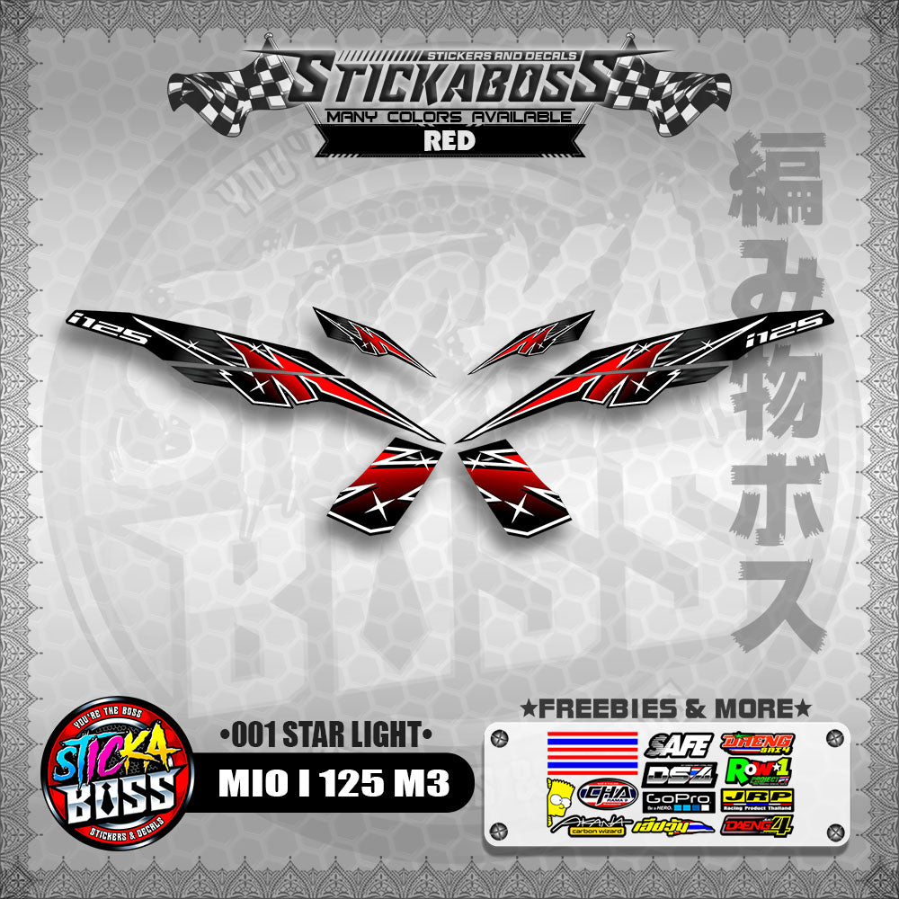 MIO I 125 M3 STICKER DECALS ( 001 STAR LIGHT )【WITH FREEBIES】