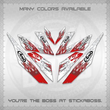 RAIDER 150 Fi FOR WHITE SATRIA DECALS(ARAI API NEW TERBARU VIRAL ELEGAN)STICKER DECALS By STICKABOSS