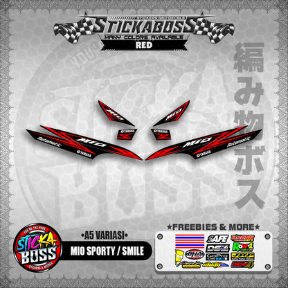 MIO SPORTY / SMILE INDO STICKER DECALS ( A5 VARIASI )【WITH FREEBIES】