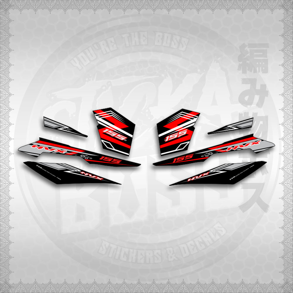 STICKER DECALS for AEROX V3 ALPHA TURBO INDO (AV3NVRAST) By STICKABOSS (SOFIE LAMINATED WATERPROOF)