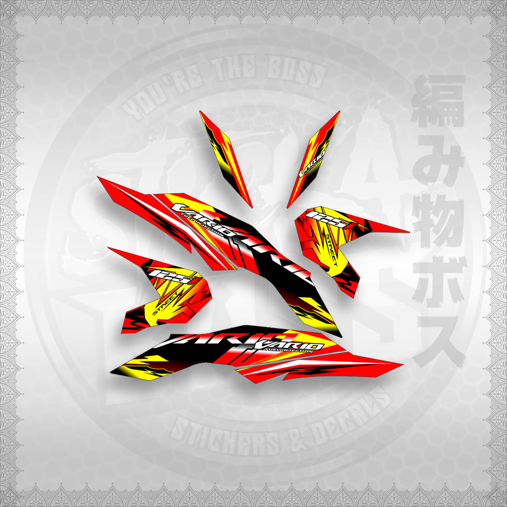 STICKER DECALS for CLICK 125 V3 ( VARIO STREET ) By STICKABOSS (SOFIE LAMINATED WATERPROOF)