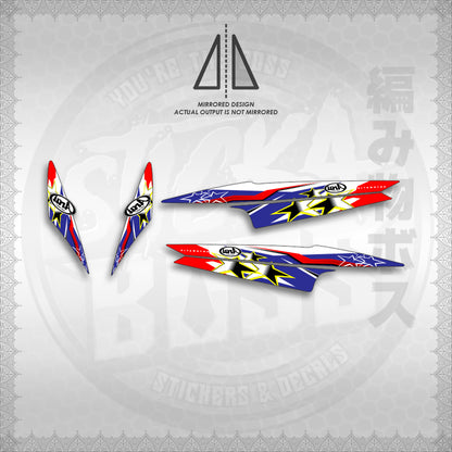 STICKER DECALS for MIO 1 (MIR25BIDESIGN)  By STICKABOSS (SOFIE LAMINATED WATERPROOF)