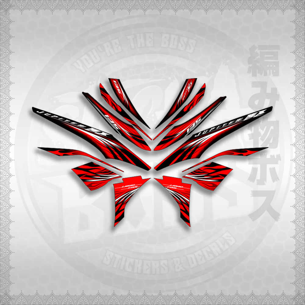 STICKER DECALS for SNIPER 135 MX JUPITER (S13509FICUBO)By STICKABOSS (SOFIE LAMINATED WATERPROOF)