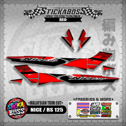 NICE / RS 125 STICKER DECALS ( MALAYSIAN TRIM CUT )【WITH FREEBIES】