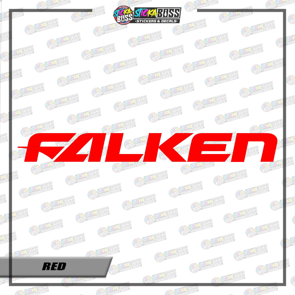 FALKEN STICKER | 40 x 4.5 INCHES | CAR FRONT AND REAR WINSHIELD | VINYL WATERPROOF CUT-OUT STICKER DECALS【Stickaboss】