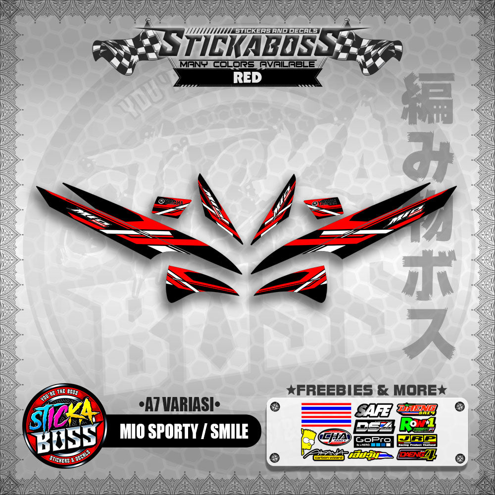 MIO SPORTY / SMILE INDO STICKER DECALS ( A7 VARIASI ) 【WITH FREEBIES】