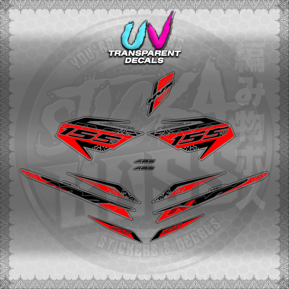 【PREMIUM UV PRINT】TRANSPARENT AEROX V3 ALPHA TURBO INDO (AV312TEDE)【WITH FREEBIES】