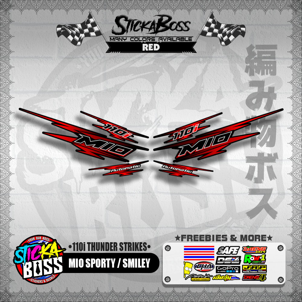MIO SPORTY / SMILEY DECALS ( 110i THUNDER STRIKES )【WITH FREEBIES】