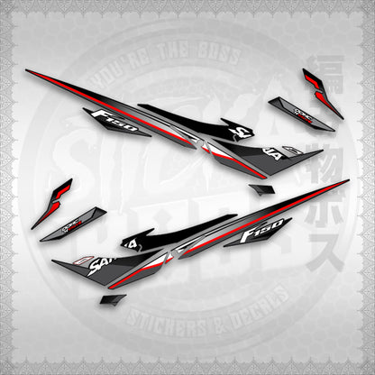 STICKER DECALS for RAIDER 150 REBORN CARB(RRCSATHDE)By STICKABOSS(SOFIE LAMINATED WATERPROOF)
