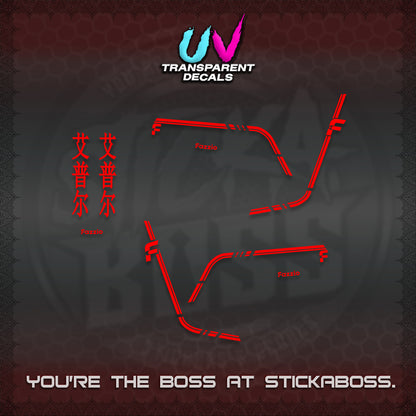FAZZIO UV TRANSPARENT DECALS (2026 JAPAN LINES) STICKER KITS BY STICKABOSS