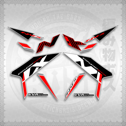 STICKER DECALS for AEROX V3 ALPHA TURBO INDO (AV3SHBOST) By STICKABOSS (SOFIE LAMINATED WATERPROOF)