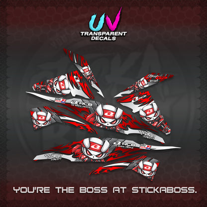 BEAT FI V1 UV TRANSPARENT DECALS (2026 NEW RCB 2.0 DESIGN) STICKER KITS BY STICKABOSS