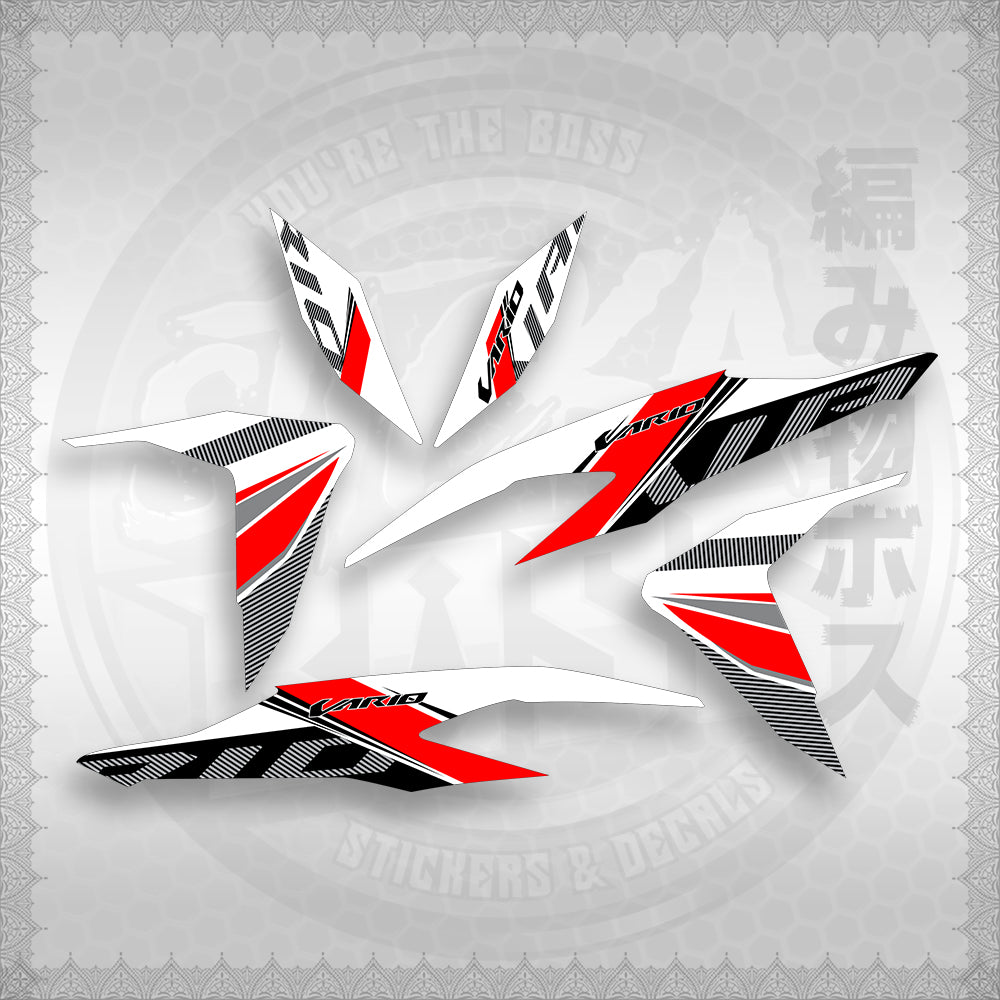 STICKER DECALS for CLICK V2 (CV2VA20MAFOWH) By STICKABOSS (SOFIE LAMINATED WATERPROOF)