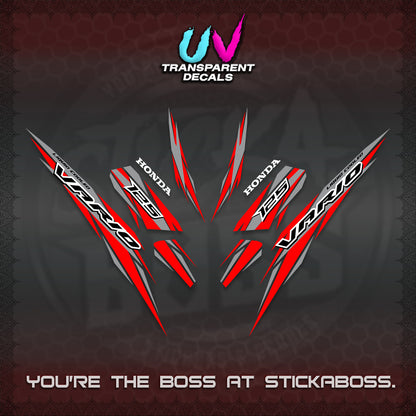 CLICK 125 V3 INDO UV TRANSPARENT DECALS (2024 SV 22-A1 STYLE) STICKER KITS By STICKABOSS