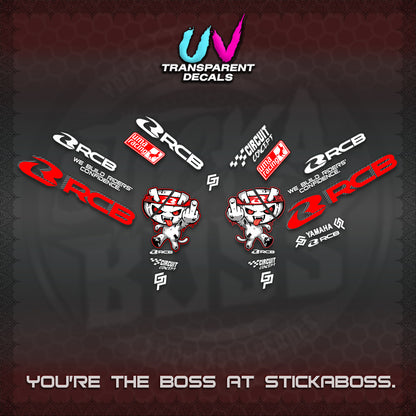AEROX V2 UV TRANSPARENT DECALS (2026 RACE ZOMBIE DESIGN)STICKER DECALS By STICKABOSS