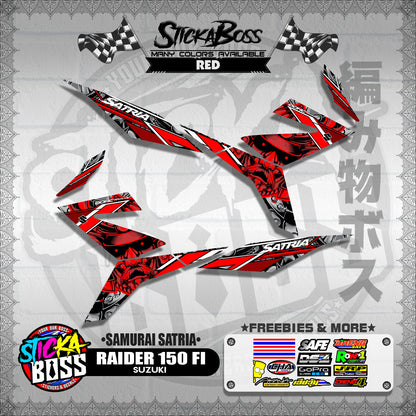 RAIDER 150 FI DECALS ( SAMURAI SATRIA )【WITH FREEBIES】