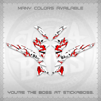 CLICK V3 VARIO FOR WHITE DECALS (UNICORN GUNDAM DESIGN) STICKER DECALS By STICKABOSS
