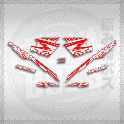 STICKER DECALS for AEROX V3 ALPHA TURBO INDO FOR WHITE (AV314ARV9SE) By STICKABOSS (SOFIE LAMINATED WATERPROOF)