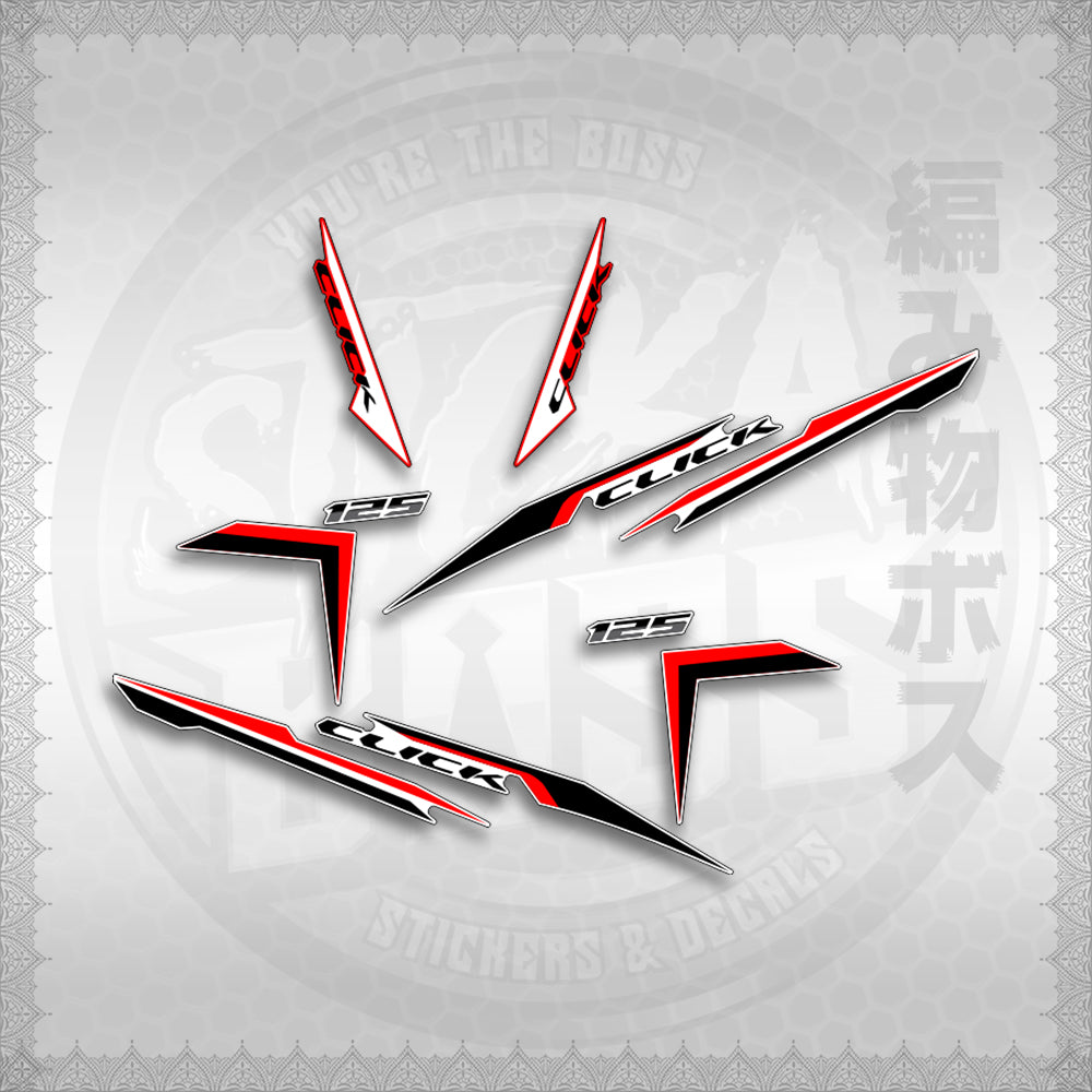 STICKER DECALS for CLICK 125 V2 (CV224NVSTIN) By STICKABOSS (SOFIE LAMINATED WATERPROOF)
