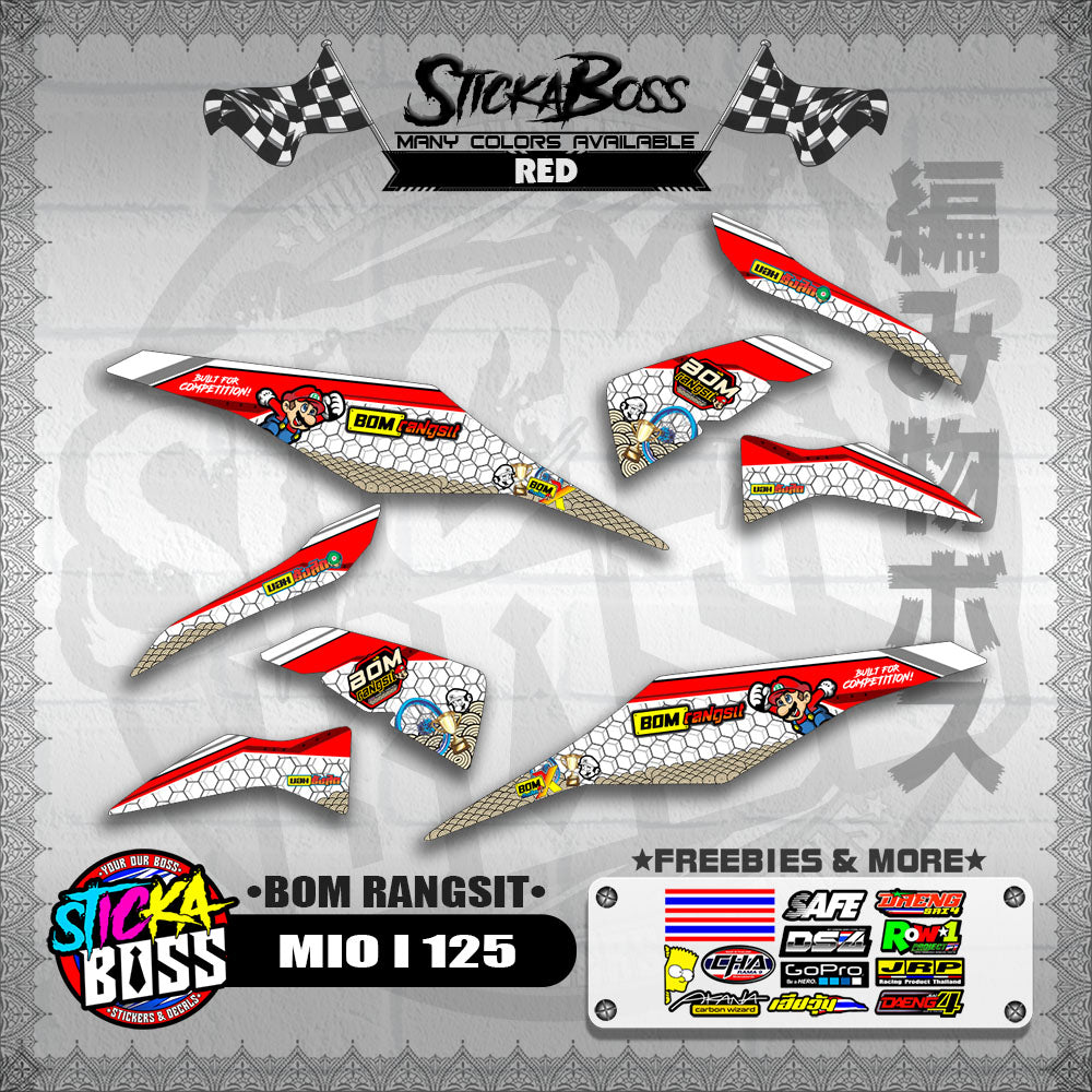 MIO I 125 INDO DECALS ( BOM RANGSIT )【WITH FREEBIES】